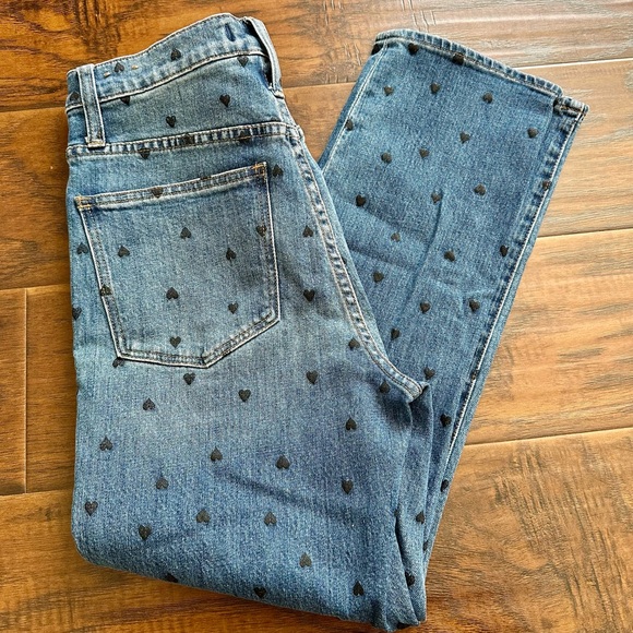 Madewell Classic Straight Jeans Heart Print Edition - Picture 5 of 12